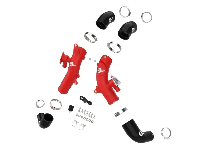 aFe 23-24 Toyota Sequoia V6-3.4L Hybrid BladeRunner 2.5in Aluminum Hot Charge Pipe - Red - Additional View 8