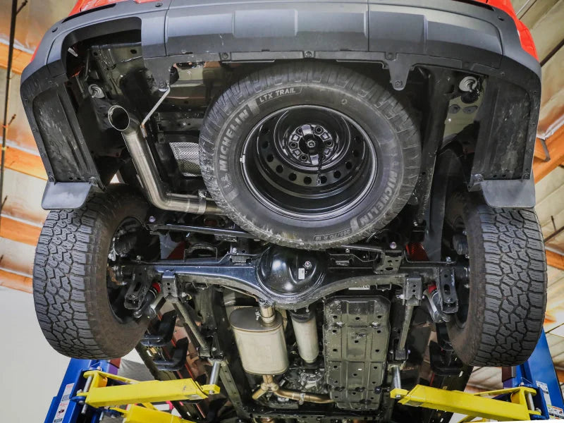 aFe 23-24 Toyota Sequoia V6 3.4L Vulcan Series 2-1/2in to 3in 304 SS Cat-Back Exhaust System - Side View
