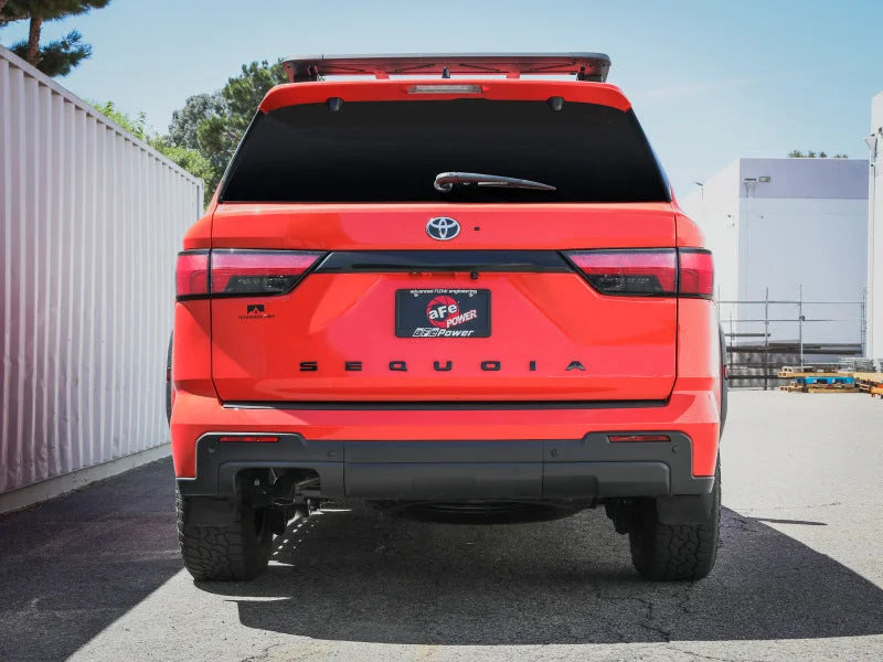 aFe 23-24 Toyota Sequoia V6 3.4L Vulcan Series 2-1/2in to 3in 304 SS Cat-Back Exhaust System - Installation View