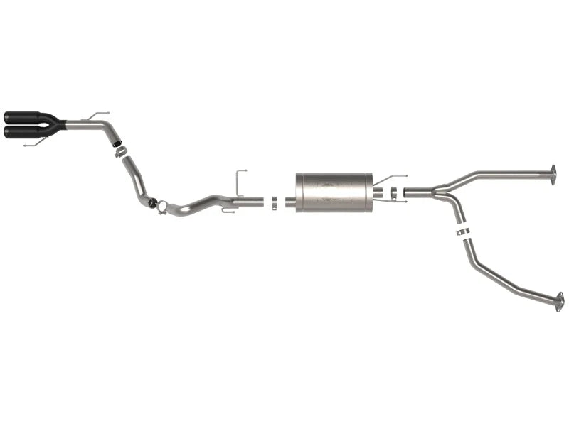 aFe 23-24 Toyota Sequoia V6 3.4L Vulcan Series 2-1/2in to 3in 304 SS Cat-Back Exhaust w/ Black Tip - Additional View 7