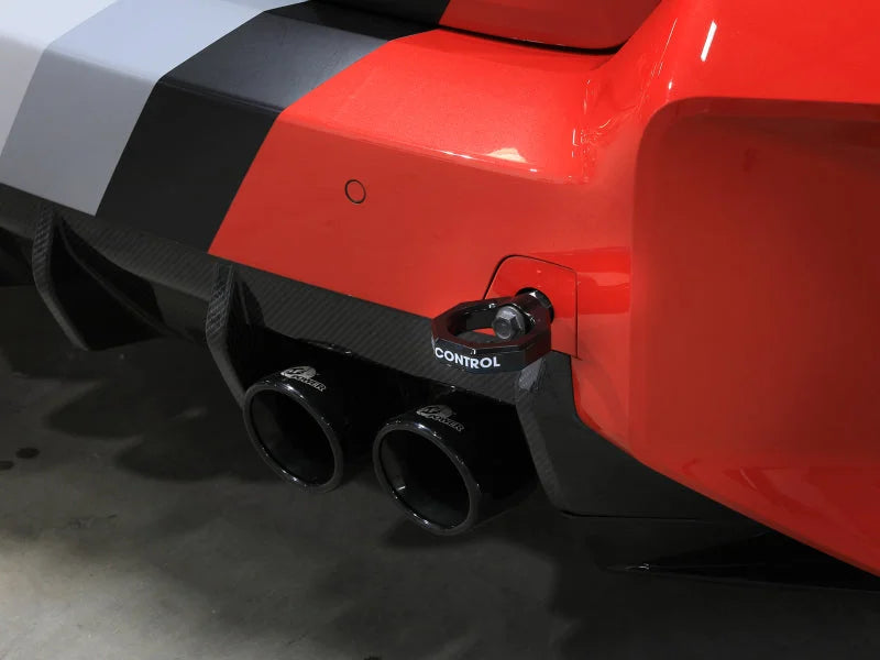 aFe 23-25 BMW M2 (G87) CONTROL Front / Rear Tow Hook - Black - Installation View