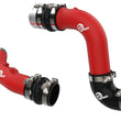 Load image into Gallery viewer, aFe 23-25 Ford F250/F350 Super Duty V8-6.7L BladeRunner Aluminum Hot &amp; Cold Charge Pipe Kit - Red - Main Product View