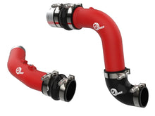 Load image into Gallery viewer, aFe 23-25 Ford F250/F350 Super Duty V8-6.7L BladeRunner Aluminum Hot &amp; Cold Charge Pipe Kit - Red - Main Product View
