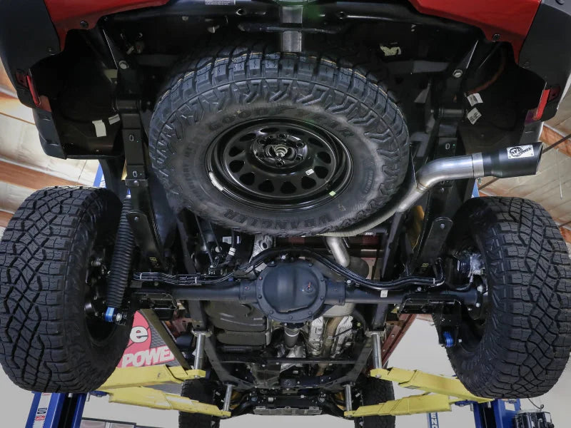 aFe 23-25 GM Colorado/Canyon L4-2.7L (t) Apollo GT Series 3in 409 SS Cat-Back Exhaust w/ Blk Tip - Installation View