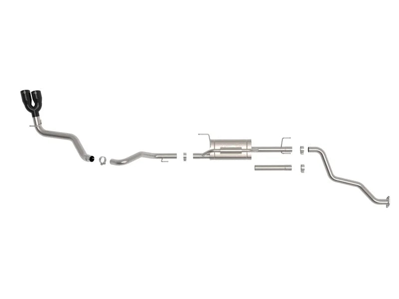 aFe 24-25 Toyota Tacoma L4-2.4L (t) Vulcan Series 2.5in to 3in Cat-Back w/ Black Tip - Additional View 8
