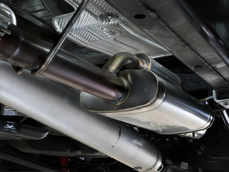 aFe 24-25 Toyota Tacoma L4-2.4L (t) Vulcan Series 2.5in to 3in Cat-Back w/ Polished Tip - Side View