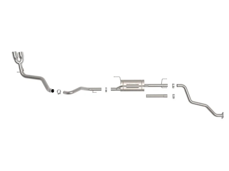 aFe 24-25 Toyota Tacoma L4-2.4L (t) Vulcan Series 2.5in to 3in Cat-Back w/ Polished Tip - Additional View 6