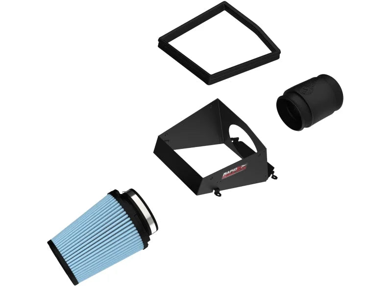 aFe 24-26 Jeep Wrangler JL L4-2.0L Rapid Induction Cold Air Intake System w/ D2 Dura-Dry Filter - Back View