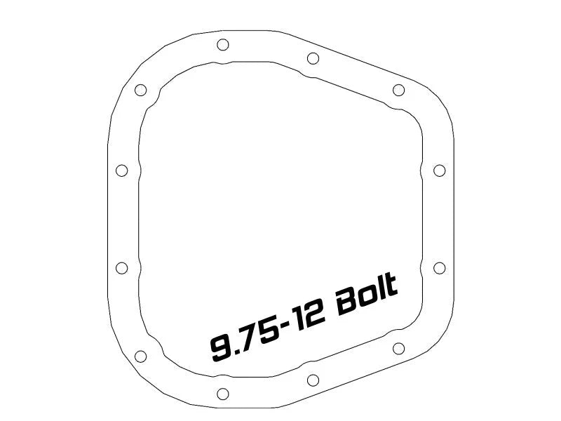 aFe 97-23 Ford F-150 Pro Series Rear Differential Cover Black w/ Machined Fins - Back View