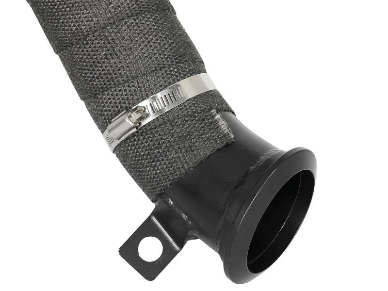 aFe ATLAS 3in Steel Down-Pipe 04.5-10 GM Diesel Trucks V8 6.6L (td) LLY/LBZ/LMM - Side View
