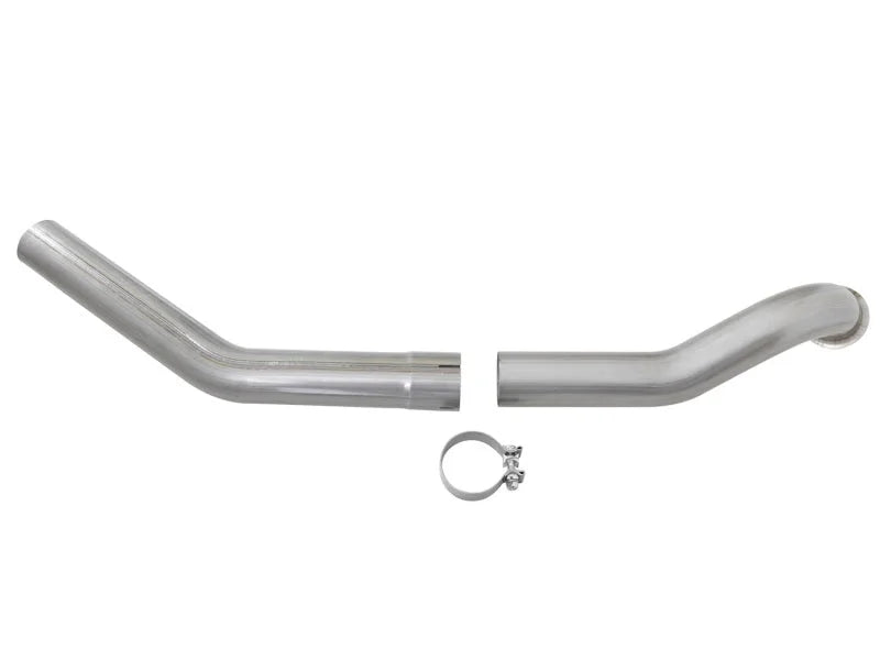 aFe ATLAS 3in Steel Down-Pipe 94-97 Ford Diesel Trucks V8 7.3L (td) - Back View