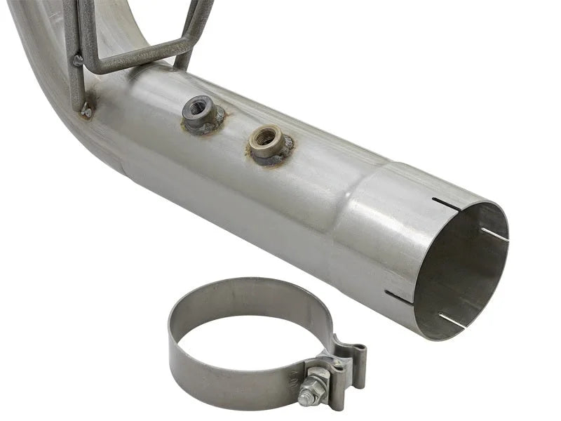 aFe ATLAS 4in DPF-Back Alum Steel Exhaust System w/Dual Exit Black Tip 2017 GM Duramax 6.6L (td) - Additional View 5