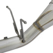 Load image into Gallery viewer, aFe ATLAS 4in DPF-Back Alum Steel Exhaust System w/Dual Exit Polished Tip 2017 GM Duramax 6.6L (td) - Side View