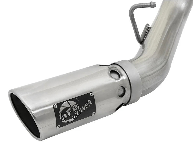 aFe ATLAS 4in DPF-Back Alum Steel Exhaust System w/Dual Exit Polished Tip 2017 GM Duramax 6.6L (td) - Additional View 6