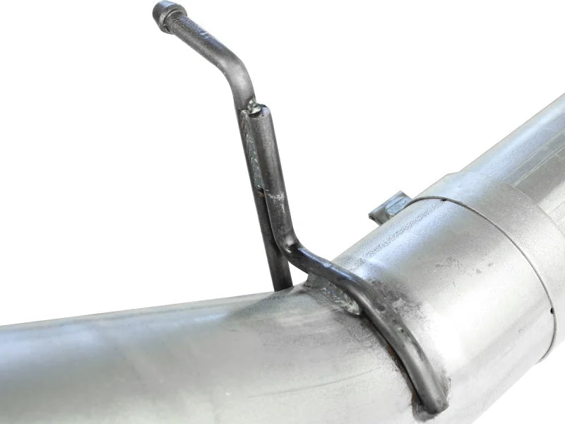 aFe ATLAS 5in Alum Steel DPF-Back Exhaust System 2007-10 GM Diesel Trucks V8-6.6L (td) - Back View