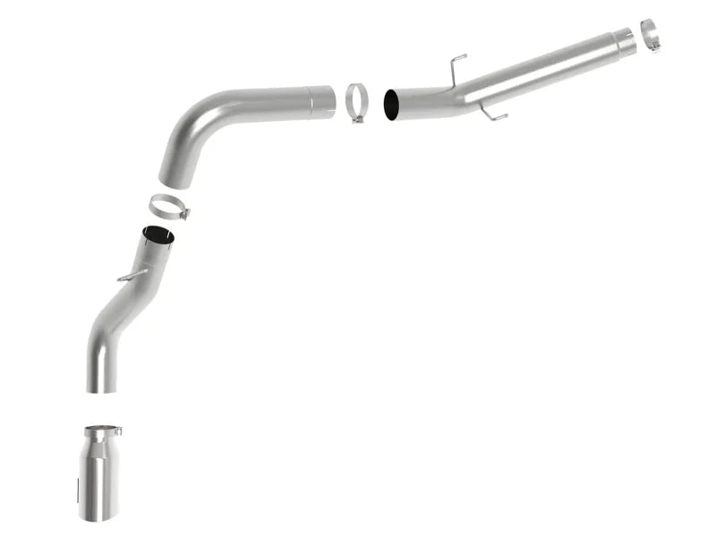aFe ATLAS 5in Alum Steel DPF-Back Exhaust System w/Polished Tip 19-20 Ram Diesel Trucks L6-6.7L (td) - Installation View