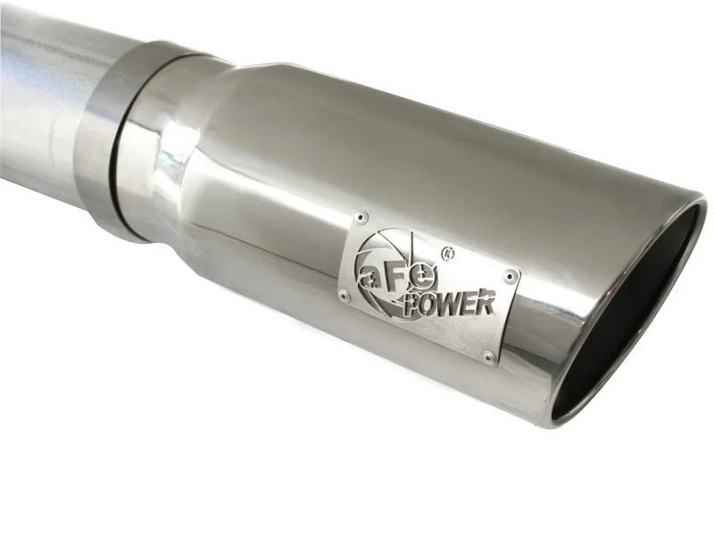 aFe ATLAS 5in DPF-Back Alum Steel Exhaust System Polished Tip GM Diesel Trucks 7.5-10 V8-6.6L td LMM - Additional View 5