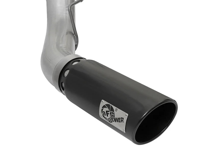 aFe ATLAS 5in DPF-Back Alum Steel Exhaust System w/Black Tip 2017 Ford Diesel Trucks V8-6.7L (td) - Installation View