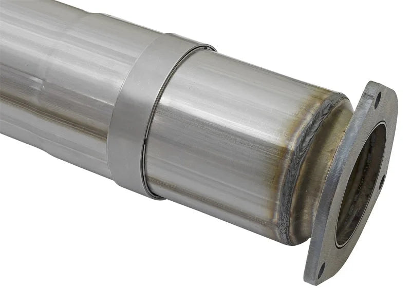 aFe ATLAS 5in DPF-Back Alum Steel Exhaust System w/Polished Tip 2017 Ford Diesel Trucks V8-6.7L (td) - Additional View 8