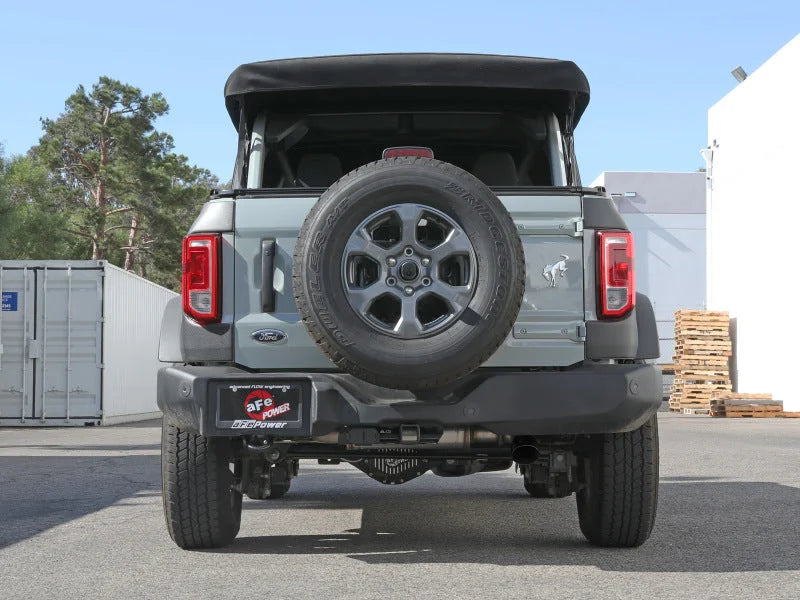 aFe Apollo GT 3in 409 SS Cat-Back Exhaust 2021 Ford Bronco L4-2.3L (t)/V6-2.7L (tt) w/ Black Tip - Installation View