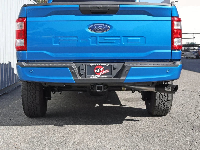 aFe Apollo GT 3in 409 SS Cat-Back Exhaust 2021 Ford F-150 V6 2.7L/3.5L (tt)/V8 5.0L w/ Black Tips - Installation View