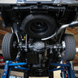 Load image into Gallery viewer, aFe Apollo GT Series 3-1/2in 409 SS Axle-Back Exhaust 17-20 Ford F-250/F-350 6.2/7.3L w/ Black Tips - Back View