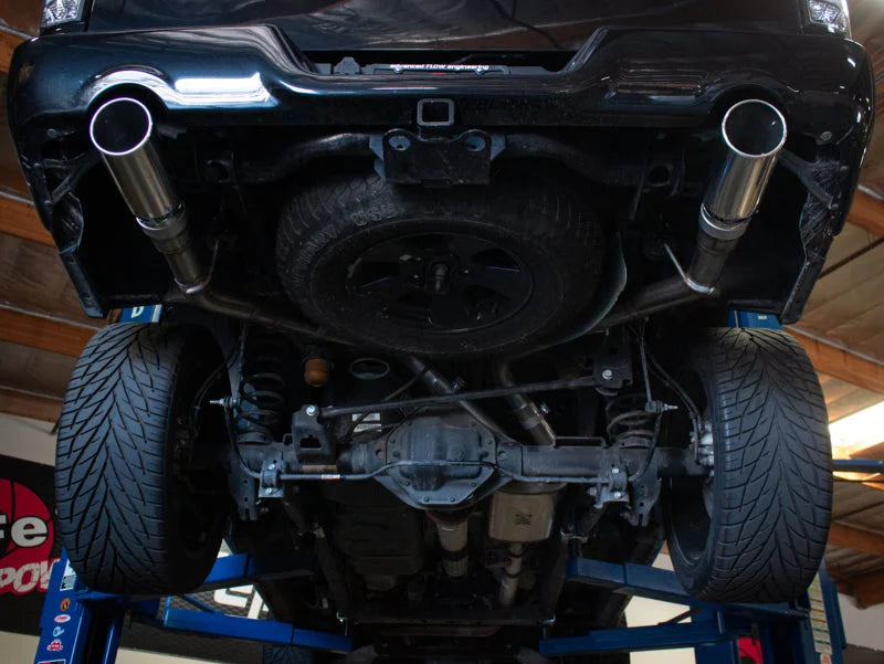 aFe Apollo GT Series 3 in 409 Stainless Steel Cat-Back Exhaust System w/ Polish Tip V8-5.7L HEMI - Side View