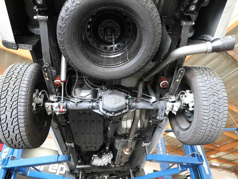 aFe Apollo GT Series 3in 409 SS Cat-Back Exhaust 2019 Ford Ranger 2.3L w/ Polished Tips - Side View