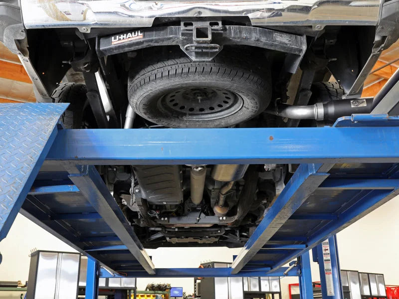 aFe Apollo GT Series 3in 409SS GM Silverado/Sierra 1500 09-18 V6-4.3/V8-4.8/5.3L - Polished - Side View