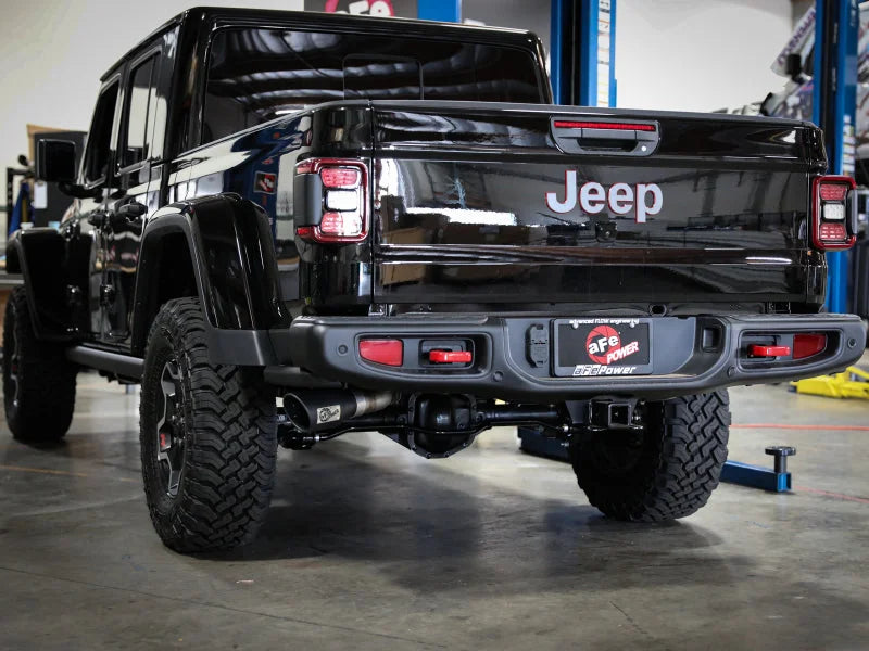 aFe Apollo GT Series 409 Stainless Steel Cat-Back Exhaust 2020 Jeep Gladiator 3.6L - Back View