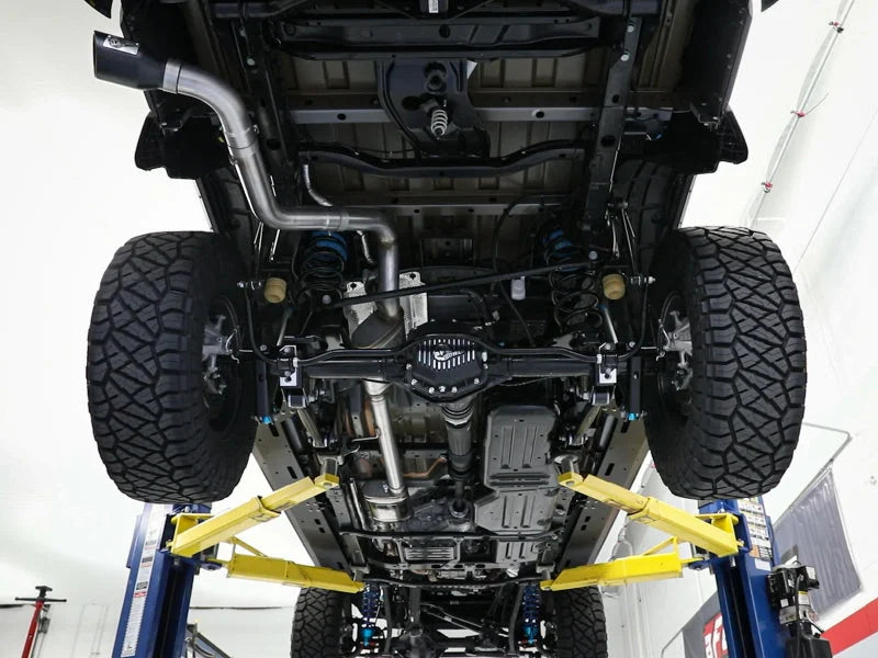 aFe Apollo GT Series 409 Stainless Steel Cat-Back Exhaust 2020 Jeep Gladiator 3.6L - Polished Tip - Side View