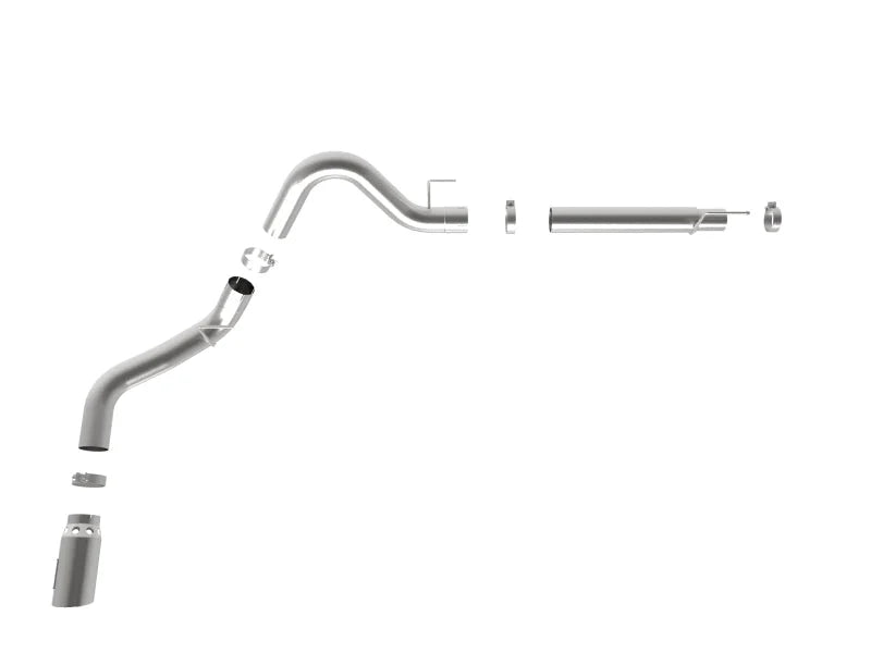 aFe Atlas 4in Aluminized Steel DPF-Back Exh 18-19 Ford F-150 V6-3.0L (td) w/ Polished Tip - Additional View 7