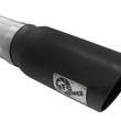 Load image into Gallery viewer, aFe Atlas 5in DPF-Back Aluminized Steel Exh Dodge RAM Diesel 13-14 L6-6.7L Mega Cab w/ Black Tip - Back View
