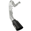 Load image into Gallery viewer, aFe Atlas 5in DPF-Back Aluminized Steel Exh Sys Ford Diesel Trucks 11-14 v8-6.7L td wrinkled blk tip - Main Product View
