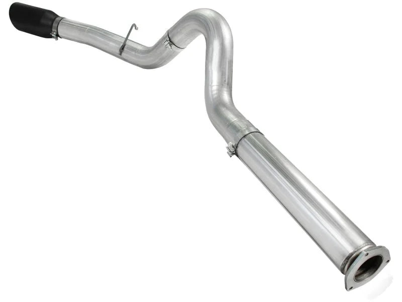 aFe Atlas 5in DPF-Back Aluminized Steel Exh Sys Ford Diesel Trucks 11-14 v8-6.7L td wrinkled blk tip - Additional View 5