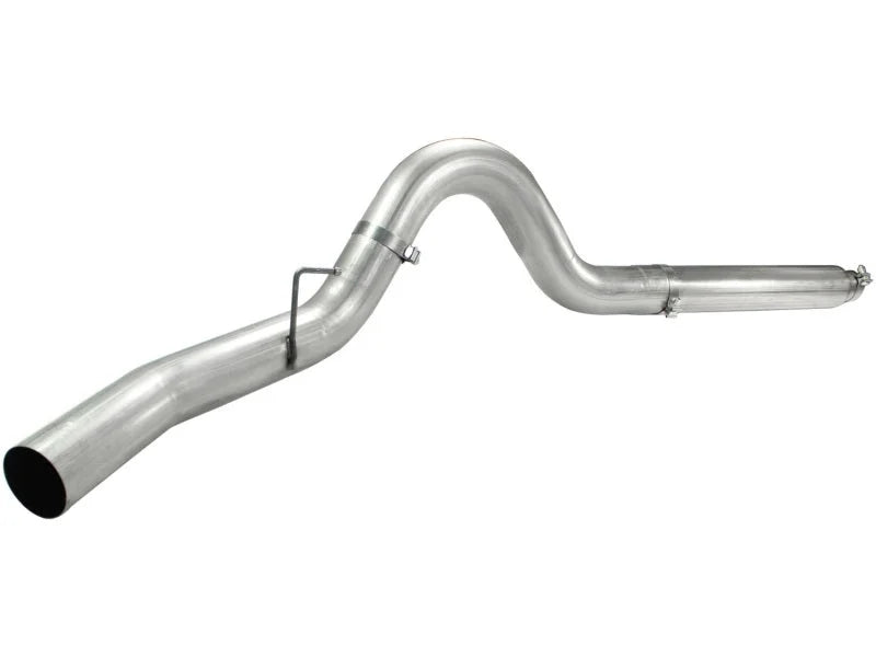 aFe Atlas 5in DPF-Back Aluminized Steel Exh Sys, Ford Diesel Trucks 08-10 V8-6.4L (td) No tip - Back View