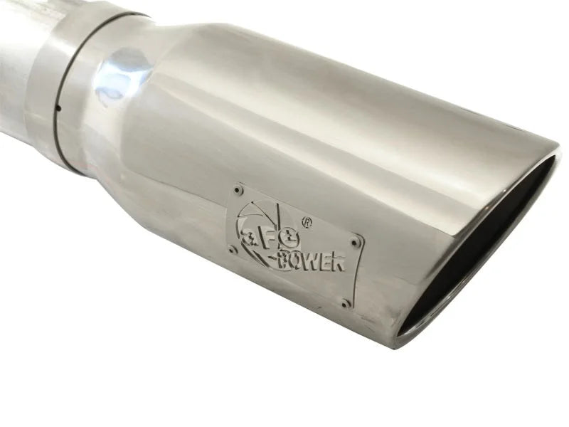 aFe Atlas 5in DPF-Back Aluminized Steel Exh Sys, Ford Diesel Trucks 08-10 V8-6.4L (td) Polished tip - Additional View 7