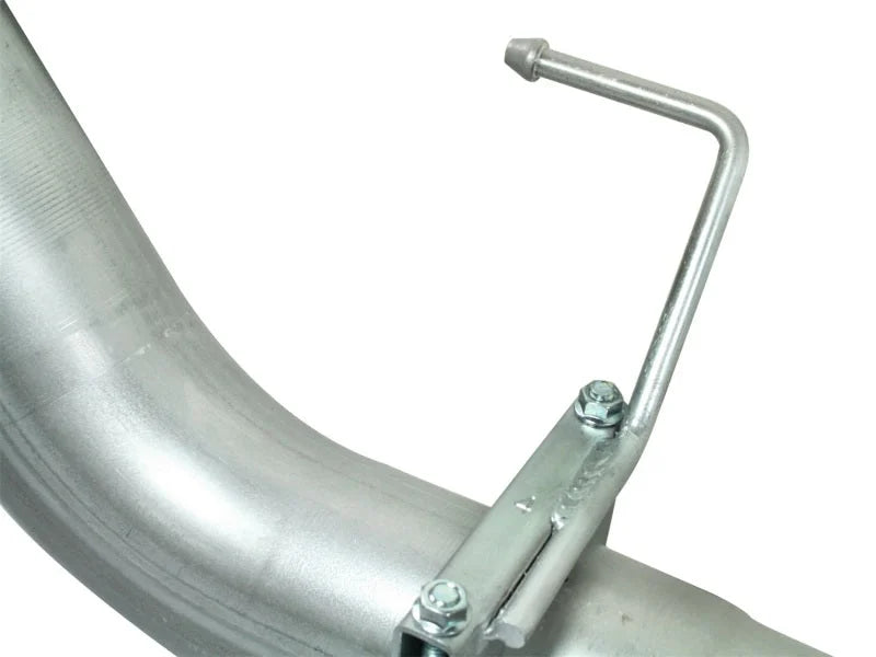 aFe Atlas Exhaust 4in Aluminized Cat-Back w/ 304 SS Black Tip 11-13 Ford F-150 EcoBoost V6 3.5L (tt) - Installation View