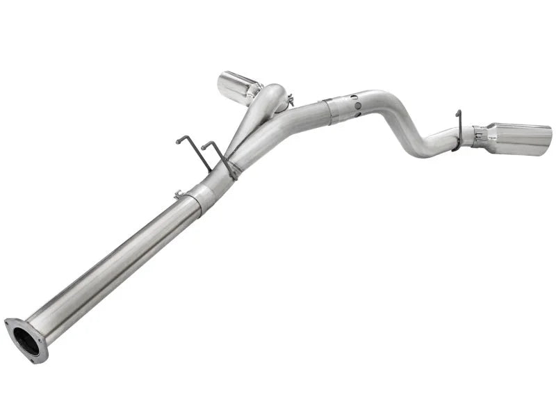 aFe Atlas Exhaust 4in DPF-Back Exhaust Aluminized Steel Polished Tip 11-14 ford Diesel Truck V8-6.7L - Additional View 5