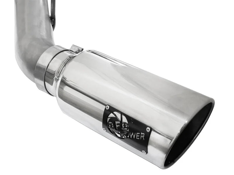 aFe Atlas Exhaust 4in DPF-Back Exhaust Aluminized Steel Polished Tip 11-14 ford Diesel Truck V8-6.7L - Additional View 6