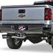 Load image into Gallery viewer, aFe Atlas Exhaust 4in Dual DPF-Back Al Steel w/ Black Tips 16-17 GM Diesel Truck V8-6.6L (td) LML - Back View