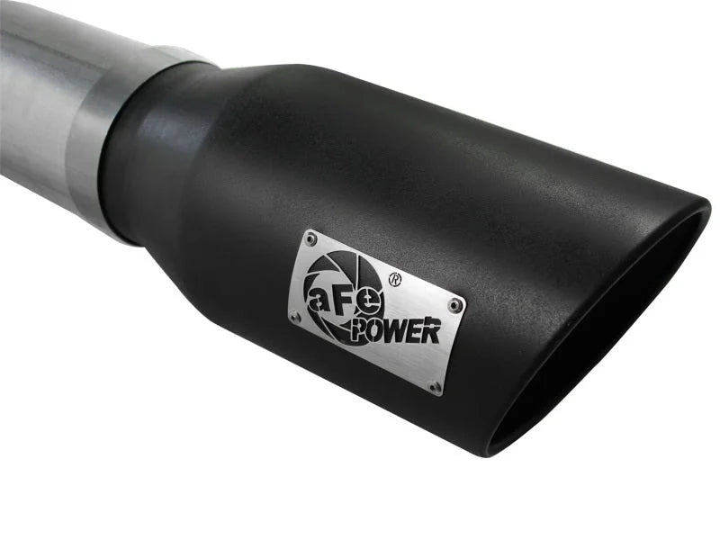 aFe Atlas Exhaust 5in DPF-Back Al Steel 07.5-10 GM Diesel Trucks V8-6.6L (td) LMM (Blk Tip) - Installation View