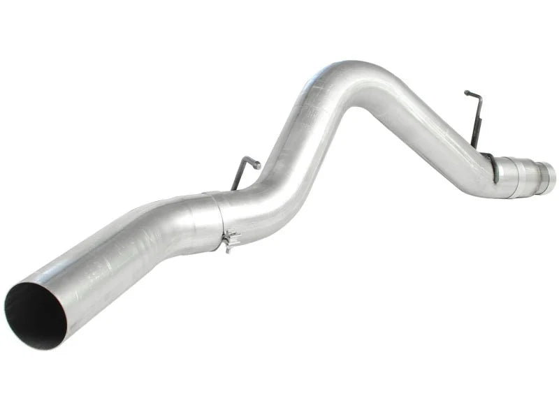 aFe Atlas Exhaust 5in DPF-Back Al Steel 11-13 GM Diesel Trucks V8-6.6L (td) LML - Back View