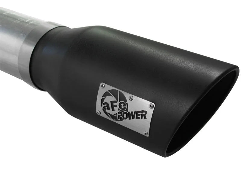 aFe Atlas Exhaust 5in DPF-Back Al Steel 11-13 GM Diesel Trucks V8-6.6L (td) LML (Blk Tip) - Additional View 5