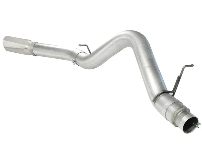 aFe Atlas Exhaust 5in DPF-Back Al Steel 11-13 GM Diesel Trucks V8-6.6L (td) LML (Pol Tip) - Side View