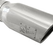 Load image into Gallery viewer, aFe Atlas Exhausts 5in DPF-Back Aluminized Steel Exhaust 2015 Ford Diesel V8 6.7L (td) Polished Tip - Back View