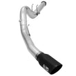 Load image into Gallery viewer, aFe Atlas Exhausts 5in DPF-Back Aluminized Steel Exhaust Sys 2015 Ford Diesel V8 6.7L (td) Black Tip - Main Product View
