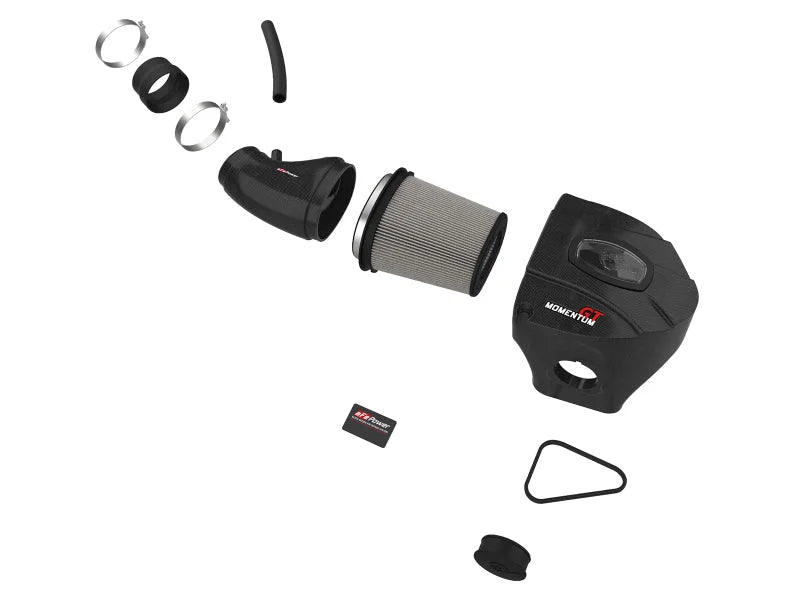 aFe Black Series Carbon Fiber CAIS w/PDS Filter 11-19 Dodge Challenger/Charger SRT8 V8-6.4L - Back View