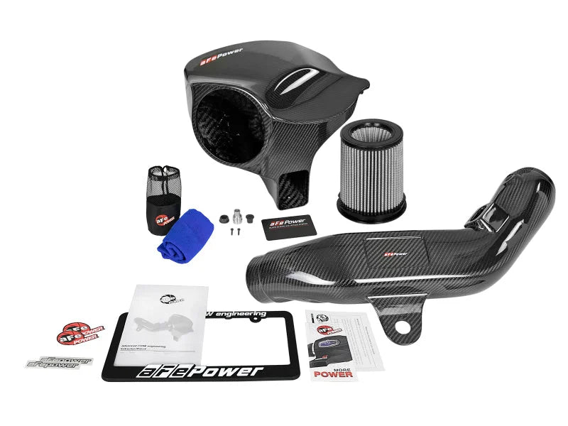 aFe Black Series Carbon Fiber CAIS w/PDS Filter 16-18 BMW M2 (F87) L6-3.0L - Additional View 7