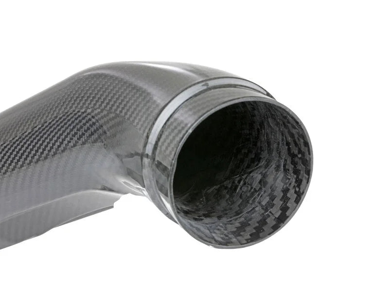 aFe Black Series Carbon Fiber CAIS w/Pro 5R Filter 16-18 BMW M2 (F87) L6-3.0L - Back View